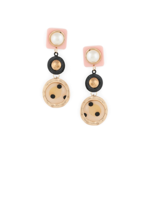 

Kazo Black & Pink Contemporary Drop Earrings