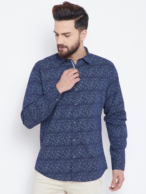 

Duke Men Blue Regular Fit Printed Casual Shirt