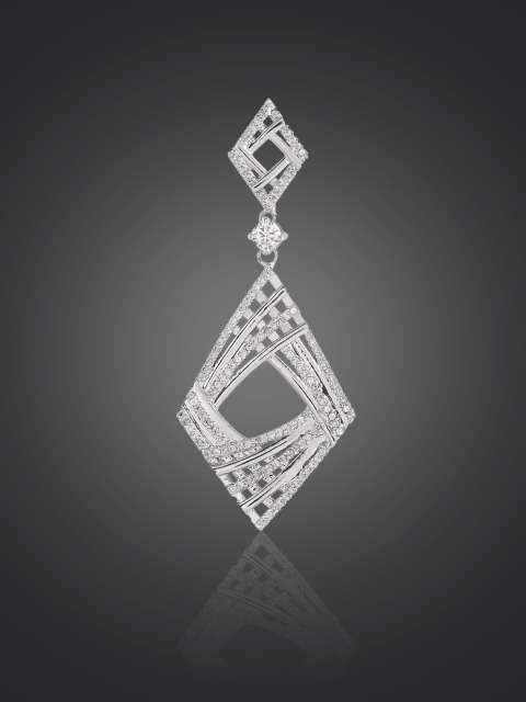 

shaze Silver-Plated Brass CZ Antique Necklace