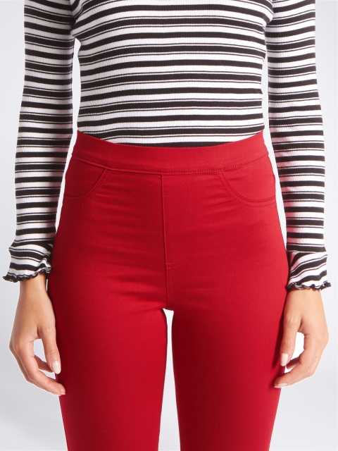 

Marks & Spencer Women Red Solid Treggings