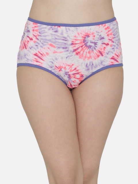 

Clovia Women Pink & Purple Printed Hipster Briefs PN2981P14XL