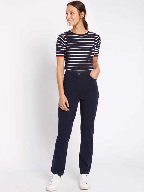 

Marks & Spencer Women Navy Blue Regular Fit High-Rise Clean Look Jeans