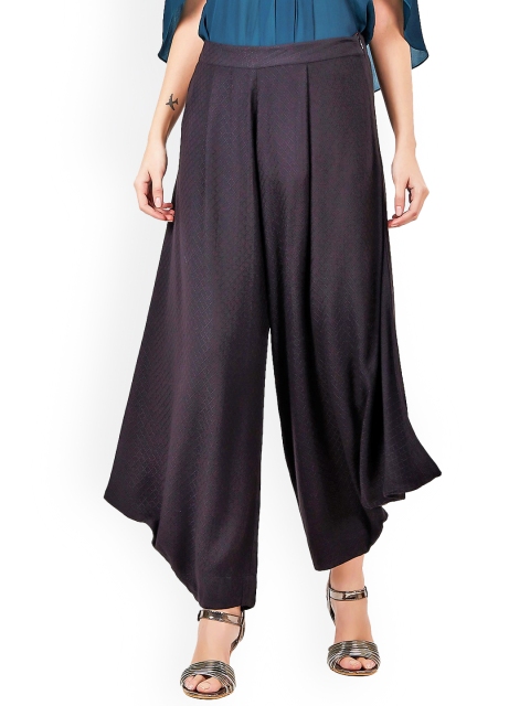 Ritu Kumar Women Black Solid Flared Palazzos