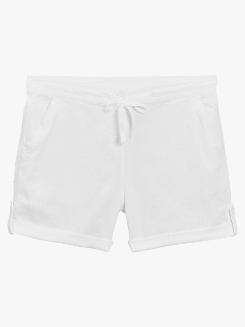 

next Women Linen Blend Shorts, White