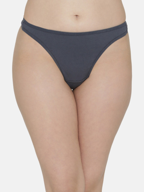 

Clovia Women Grey Solid Thongs PN2929P05XL