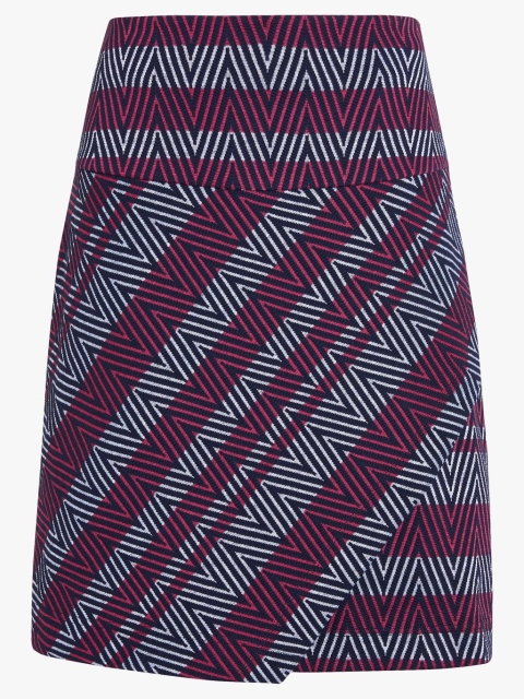 next Women Red & Blue Printed Pencil Skirt