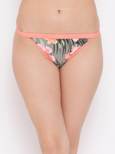 

Clovia Women Beige & Coral Printed Briefs PN2985P17XL