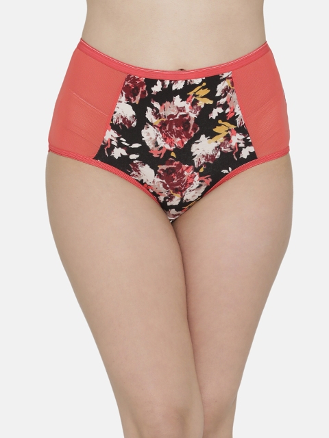 

Clovia Women Orange & Black Printed Hipster Briefs PN2982P16XL