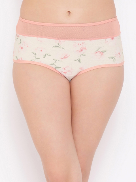 

Clovia Women Pink & White Printed Hipster Briefs PN2988P18XL