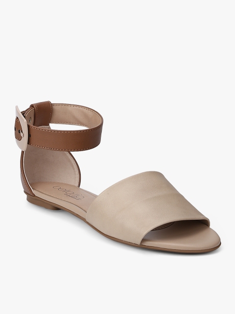 

BEIRA RIO Women Beige Solid Open Toe Flats