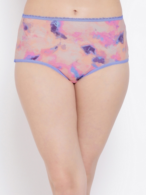 

Clovia Women Pink & Purple Printed Hipster Briefs PN2998P03XL