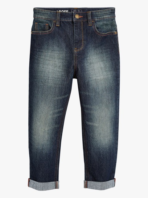 

next Boys Blue Slim Fit Mid-Rise Clean Look Jeans