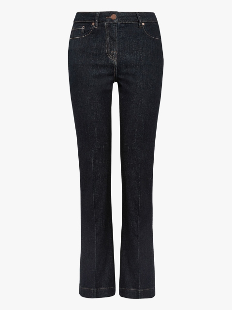 

next Women Black Bootcut Mid-Rise Clean Look Jeans