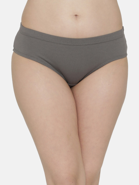 

Clovia Women Grey Solid Briefs PN2300P13