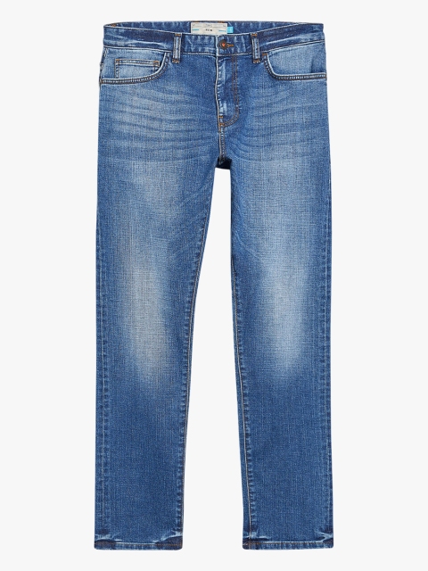 

next Blue Regular Fit Mid-Rise Clean Look Jeans