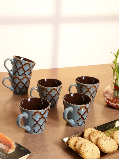 

GOODHOMES Blue Textured Stoneware Set