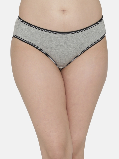 

Clovia Women Grey Melange Solid Bikini Briefs PN2930P01XL