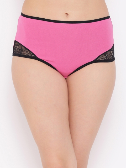 

Clovia Women Pink Solid Hipster Briefs PN2380P14XL