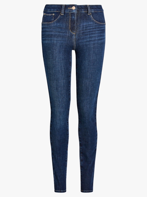 

next Navy Blue Super Skinny Fit Mid-Rise Clean Look Jeans