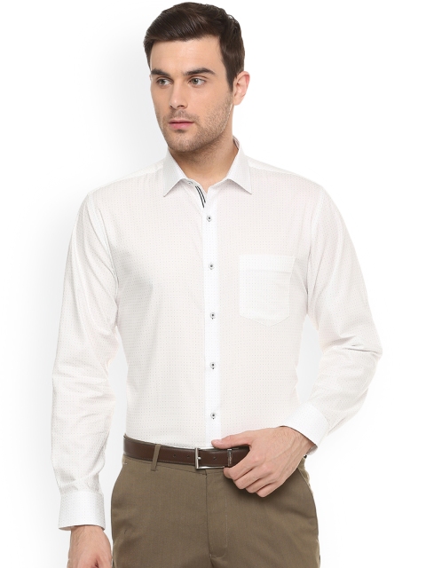 

Van Heusen Men White Regular Fit Printed Formal Shirt