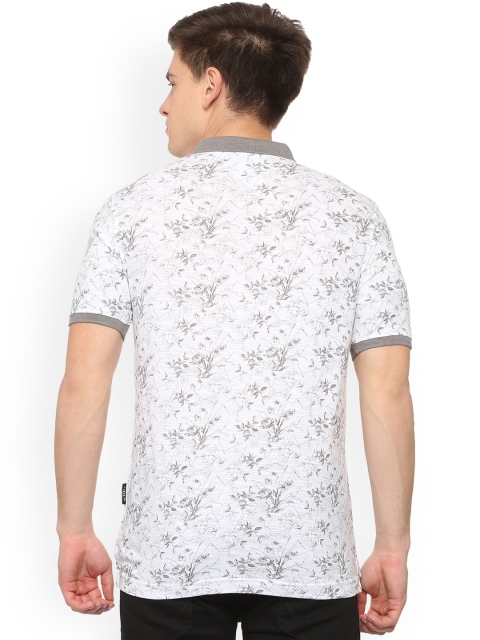 

Van Heusen Sport Men Grey & White Printed Polo Collar T-shirt