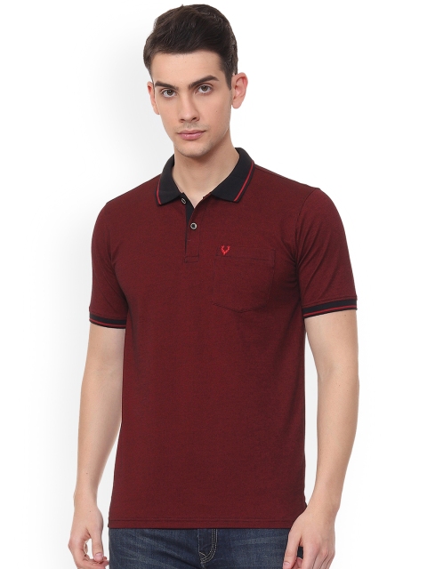 

Allen Solly Men Maroon Solid Polo Collar T-shirt