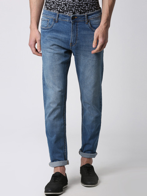 

Peter England Casuals Men Blue Tapered Fit Mid-Rise Clean Look Stretchable Jeans