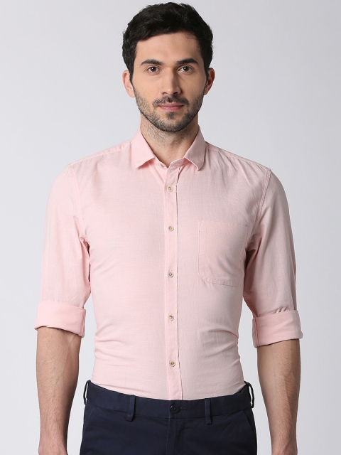 

Peter England Casuals Men Pink Slim Fit Solid Casual Shirt
