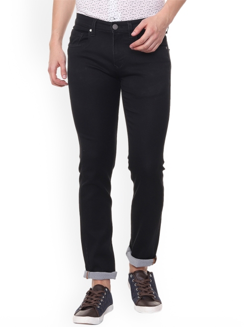 

Louis Philippe Jeans Men Black Slim Fit Mid-Rise Clean Look Jeans