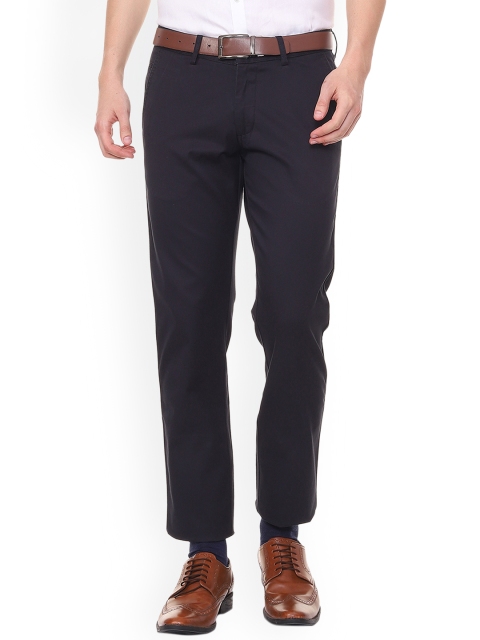 

Allen Solly Men Blue Slim Fit Solid Formal Trousers
