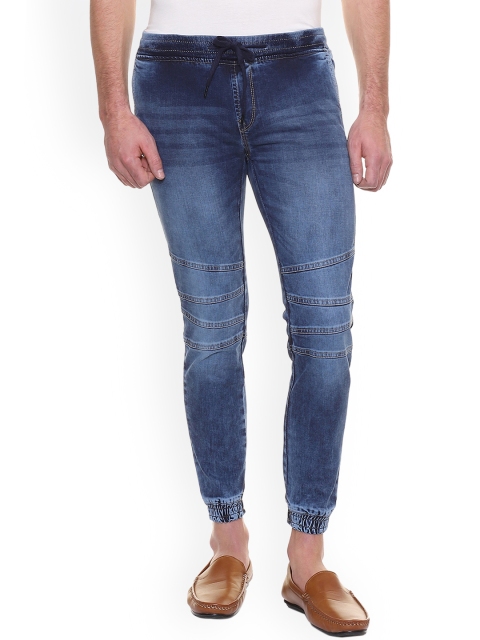 

People Men Blue Regular Fit Solid Joggers