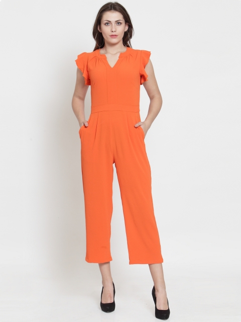 

Magnetic Designs Orange Solid Playsuit