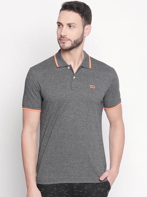 

Ajile by Pantaloons Men Charcoal Solid Polo Collar T-shirt