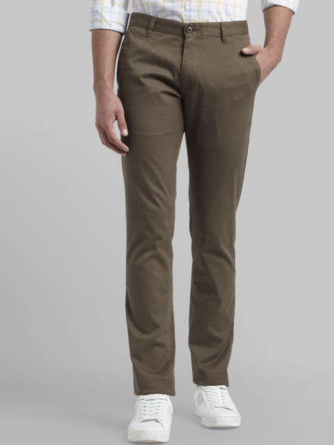 

Parx Men Brown Tapered Fit Solid Regular Trousers