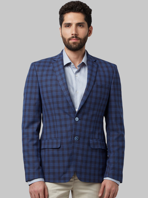

Park Avenue Men Blue Single Breasted Blazer