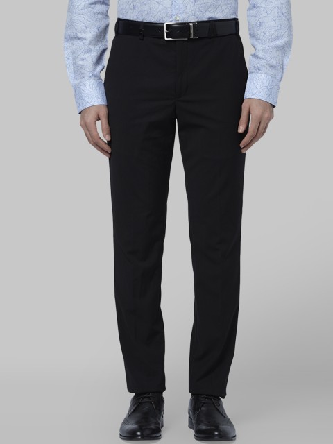 

Park Avenue Men Black Regular Fit Solid Formal Trousers