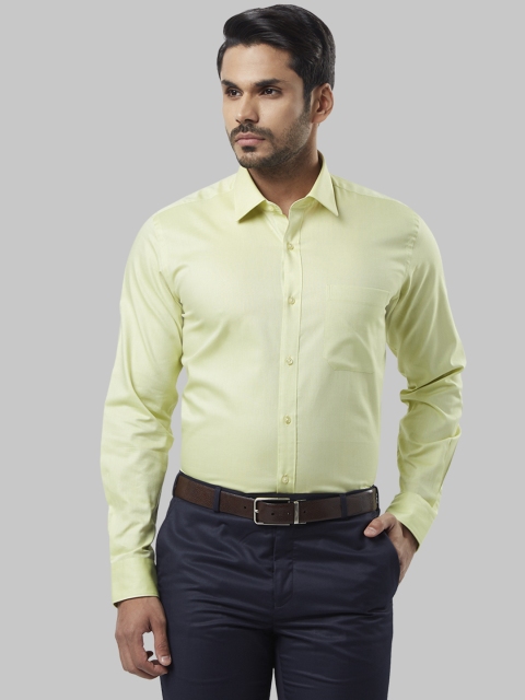 

Raymond Men Lime Green Regular Fit Solid Formal Shirt