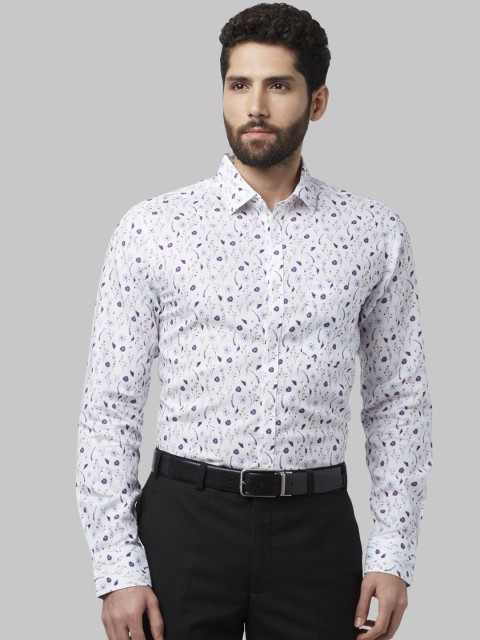 

Park Avenue Men White Slim Fit Printed Formal Shirt