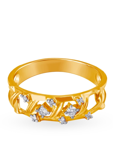 

Mia by Tanishq Women Yellow Gold-Toned Ring With Diamond