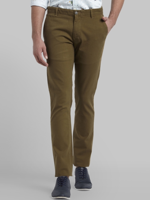 

Parx Men Brown Tapered Fit Solid Regular Trousers