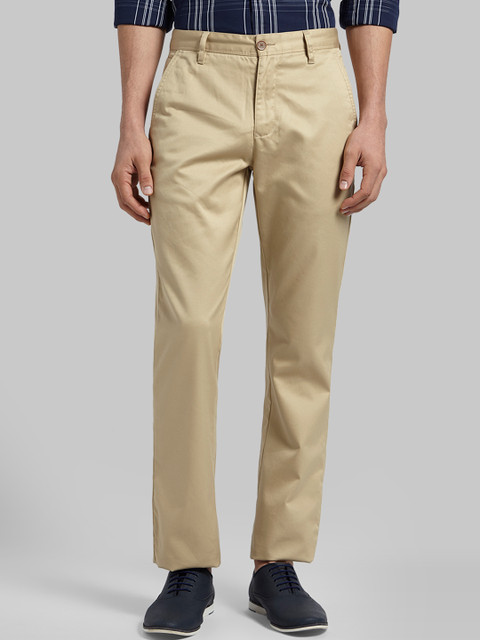 

Parx Men Khaki Slim Fit Solid Regular Trousers