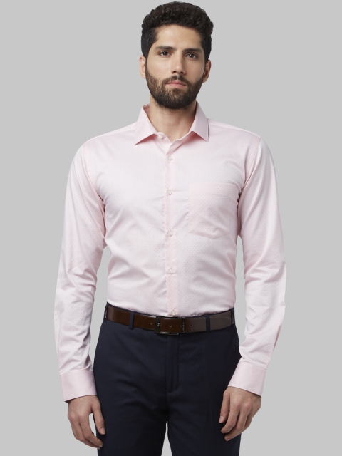 

Park Avenue Men Pink Slim Fit Printed Formal Shirt