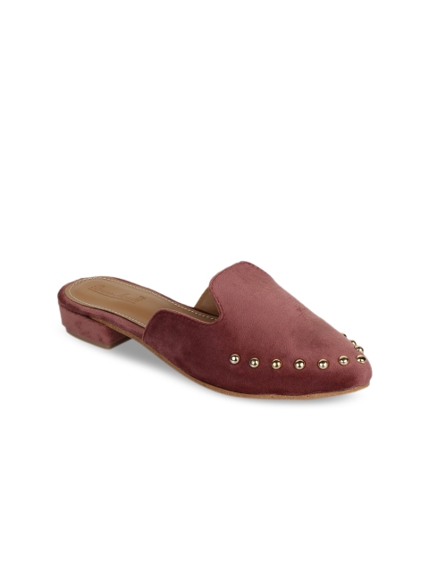 

Bruno Manetti Women Mauve Solid Suede Mules