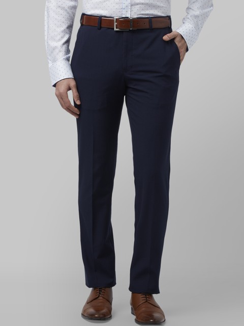 

Park Avenue Men Blue Slim Fit Solid Formal Trousers