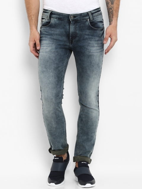 

Mufti Men Blue Regular Fit Mid-Rise Clean Look Stretchable Jeans