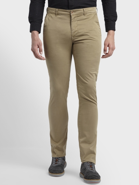 

ColorPlus Men Khaki Regular Fit Solid Formal Trousers