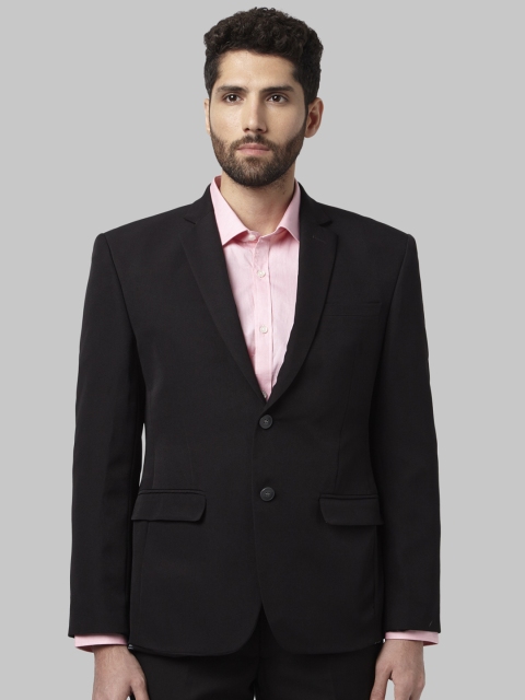 

Park Avenue Men Black Single Breasted Blazer