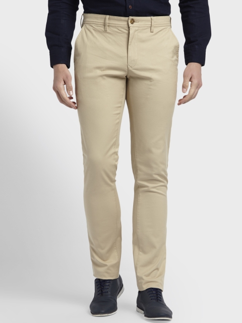 

ColorPlus Men Brown Regular Fit Solid Regular Trousers