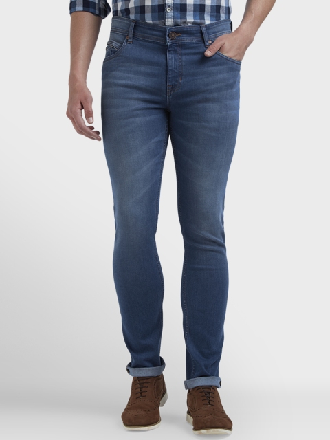 

ColorPlus Men Blue Tapered Fit Mid-Rise Clean Look Stretchable Jeans
