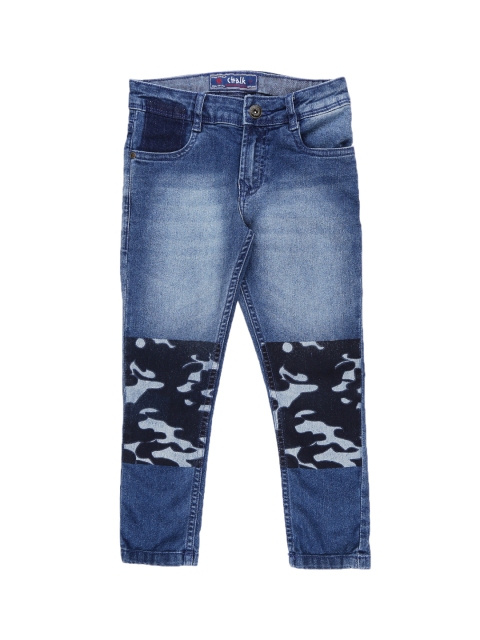 CHALK by Pantaloons Boys Blue Slim Fit Mid-Rise Clean Look Jeans